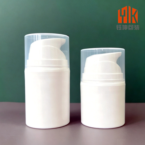Botellas cosméticas con bomba privada de aire de cilindro blanco