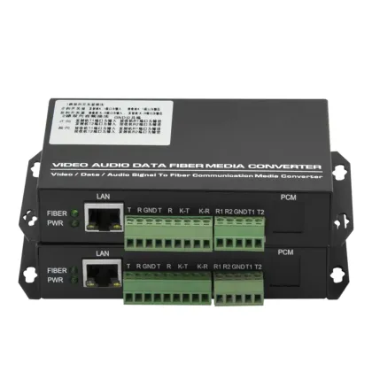 Multifunctional Singlemode Fiber Optic Transceiver with Video, Audio, RS485, and RS232 Support