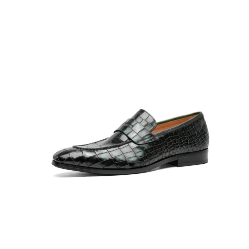 Herren Croco Leder Kleid Ochsenschuhe