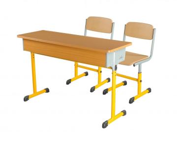 Double Adjustable School Table And Chair