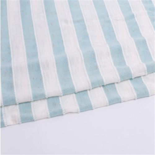 Custom Blue and White Stripes Knitted Jersey Fabric