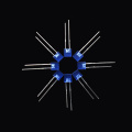 Cearnóg Super Bright 2 * 5 * 5mm DIP Blue LED 0.2W