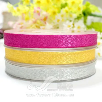 Gift packing jacquard custom ribbon