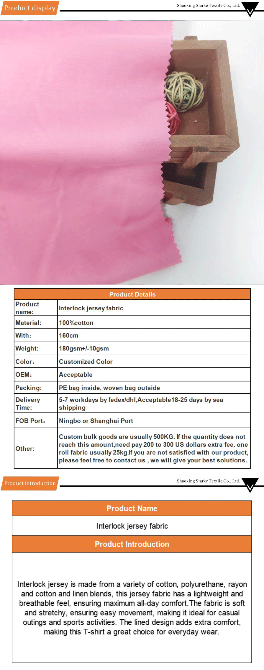 high quality interlock jersey