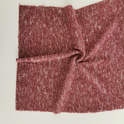 Coarse Needle Rust Polyester Knitting Elastic Fabric