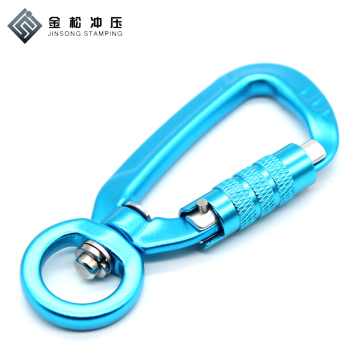 High Strength steel square hook outdoor D Shaped aluminum carabiner clip