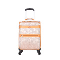 Fashion PU leather rolling luggage sets