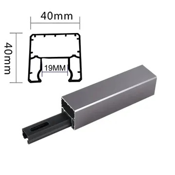 Aluminium Alloy Profile Handrails Glass Stair Railing System
