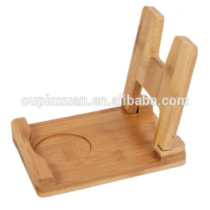 Novelty folding bamboo cover lid holder,fashional cooking tool sets