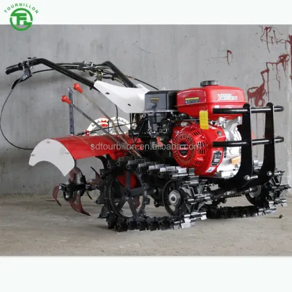 12HP Diesel Engine Chain Track Rotary Tiller - Affordable Motocultor Micro Power Tiller