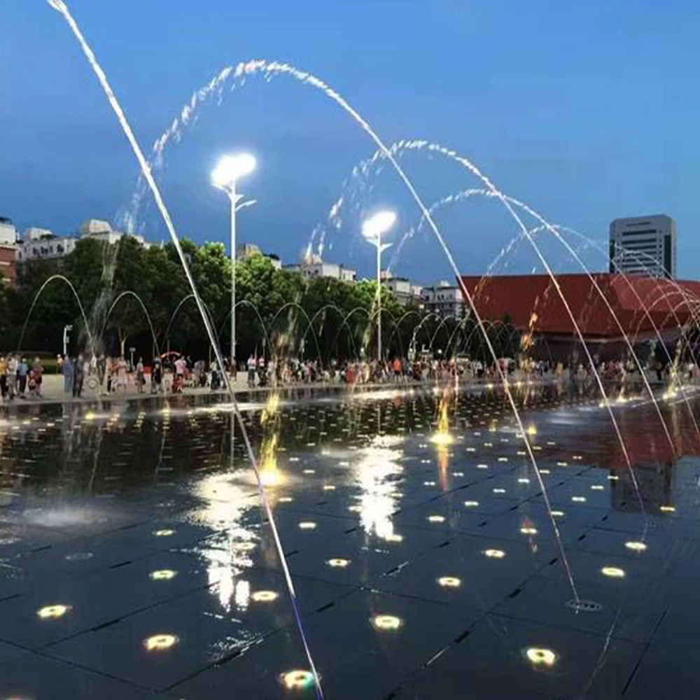 Fonte laminar iluminada por LED para recursos de água de jardim