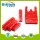 Red Plastic T Shirt Polyethylene Films LDPE Fruit Bag Shopping Bag Gusset Bag