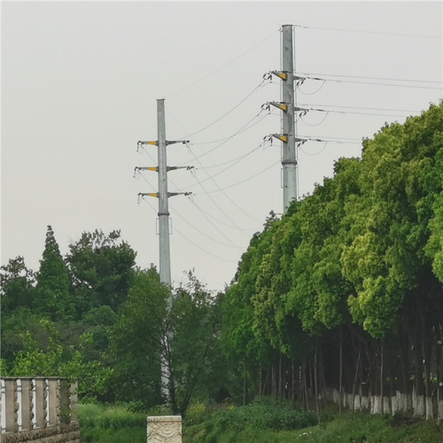 Low Voltage Electric Pole Hot dip high voltage galvanized steel pole Manufactory