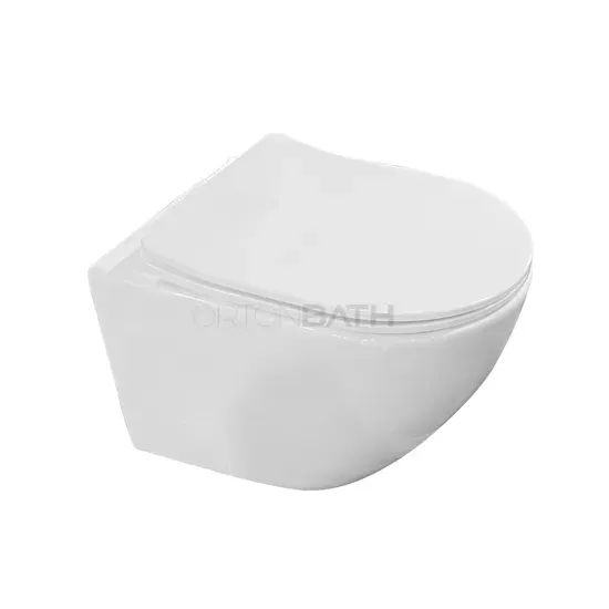 Ortonbath Rimless Toilet with Soft Close Seat Cover