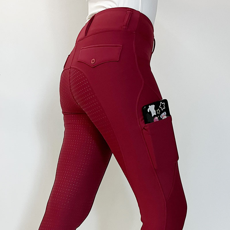 Nuevos pantalones ecuestres de 2 colores Silicone Ladies