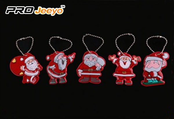 Reflective Leather Santa Claus with Gifts Bag Pendant RV-213A 4