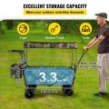 Vnější skládací zahradní vozík těžký vozík s baldachýnem