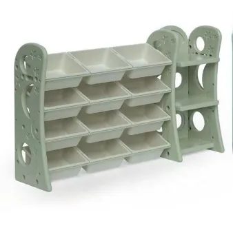 Factory Wholesale: Multifunctional Kids Bookshelf with Storage Drawers - Indoor Home Plastic Storage Cabinet