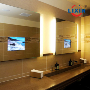 LED luxury TV anti-fog mirror, mirror TV for India market, frameless 220V Mirror TV