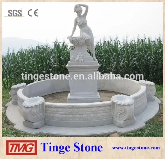 Carved statue stone water fountains and pool 3m height