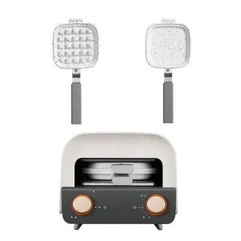 600W Non-stick Multifunction Breakfast Maker: Waffle and Sandwich Cooker with Retro Oven Design