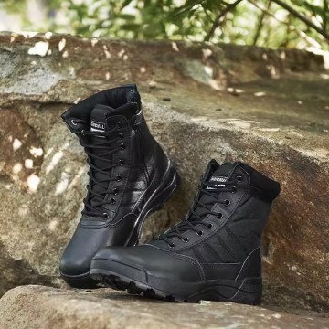 Anti-Slip, Breathable, Comfortable Men's Training Hiking Boots in Black, Tan, and Green