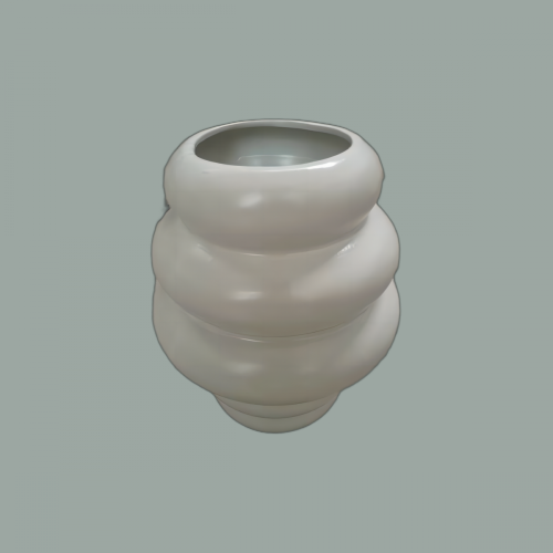 Handgjord ring keramisk vas