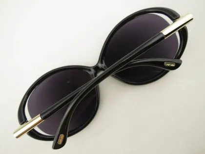 Black Tom Ford Womens Sunglasses For Oval / Round / Long Face Sandrine Tf124 01a 60mm Lens