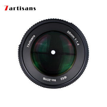 7Artisans 55mm F1.4 II Large Aperture Prime Lens for Sony E/Canon EOS-M/Fuji XF/Nikon Z Mounts