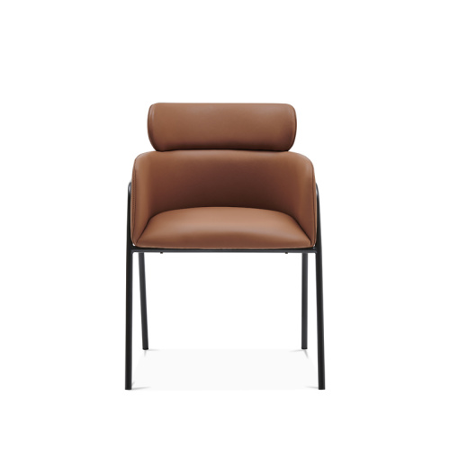 Light Luxury Brown Leather Dining Room Furniture Top Notch Cosy Quality Leather Dining Chair High Quality Supplier