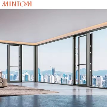 Double Glazed Soundproof Aluminum Alloy Curtain Wall Push-out Windows