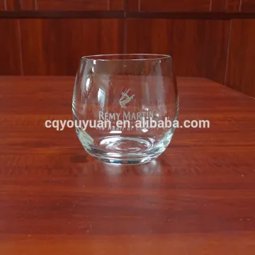 sparkling handblown 10 ounce branded whiskey glasses