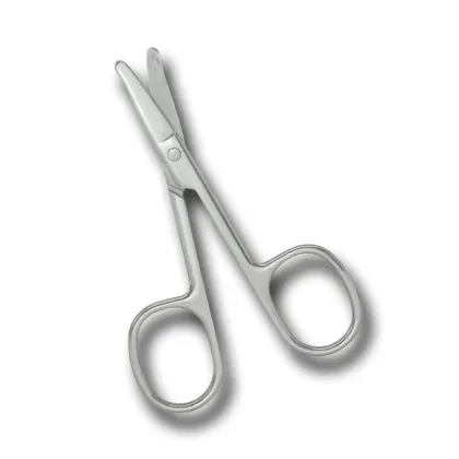 Fantastic Quality Sharp Tip Mirror Beauty Scissors Silver Color Beard Eyebrow Nose-hair Trimming Tools