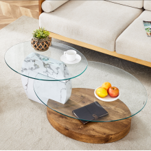 Elegant Double Layer Coffee Table in Multiple Colors