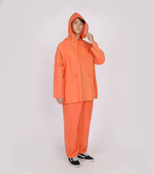 Adult all season outdoor hiking Waterproof color customized single person reflective polyester rainwear suit