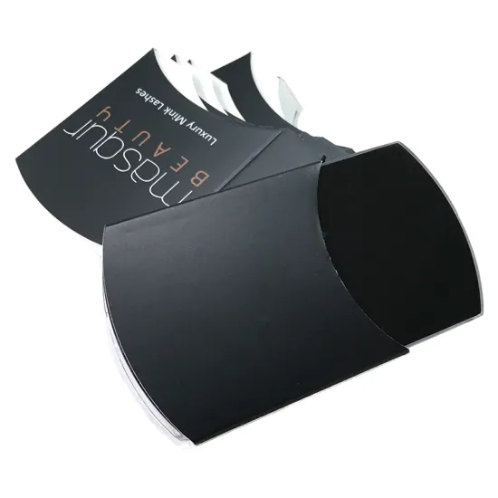 Matte Black Half Sleeve Eyelashes Paper Box