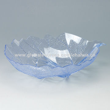 Plastic fruit tray with maple leaf shape, made of PS, suitable for home use