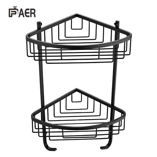 Rack de salle de bain de douche d'angle de 2 packs