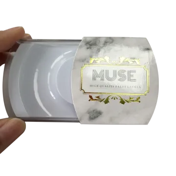 Pattern Foiled Half Sleeve Eyelashes Paper Box
