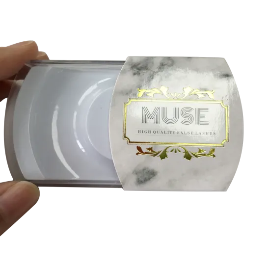 Pattern Foiled Half Sleeve Eyelashes Paper Box