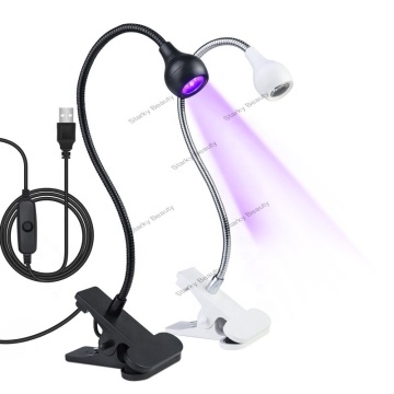 Mini Cordless LED Table Lamp with Purple Light and Small UV Glue for Nail Lamp