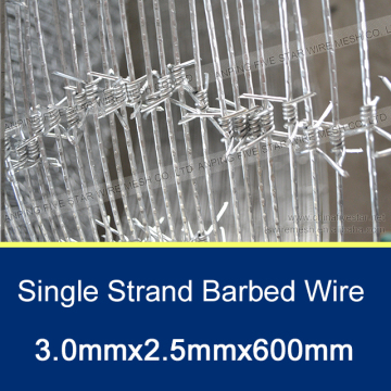 3.0mmx2.5mm single strand barbed wire