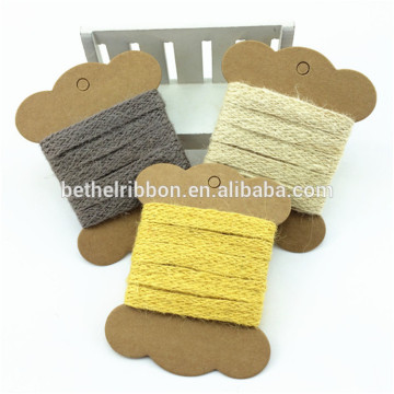 Alibaba china best sell woven edge hemp rope ribbon