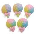 14 * 20mm Kawaii Gradient Ramp Color Lollipop Candy Flatback Resin Craft Miniatura fatta a mano per fermagli per capelli per bambini Accessori