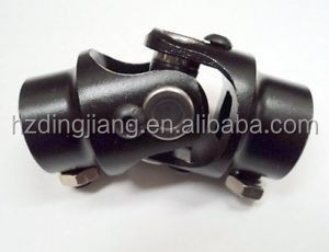 1" DD x 3/4" DD Black Double Steering U-Joint Coupler Column to 3/4" Shaft