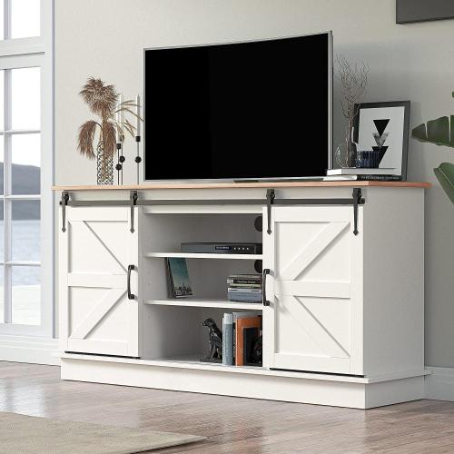 farmhouse TV Stands with Storage Cabinet