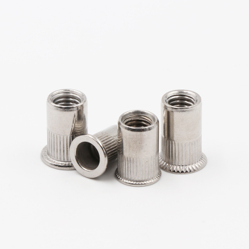 Chinese Manufacturer Offers Rivet Nut (Rivnut) Flat Head Metric Threaded Inserts, Also Known as Nutsert Countersunk Head Splayed M5, M6, M8 Riveting Nuts