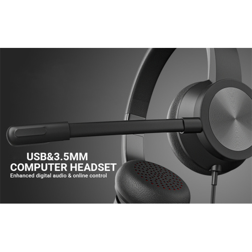 Saham 3.5mm &amp; headset USB untuk kantor