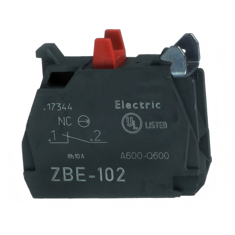 ZBE-102 Military Aviation Switch front view showing toggle lever and mounting details
