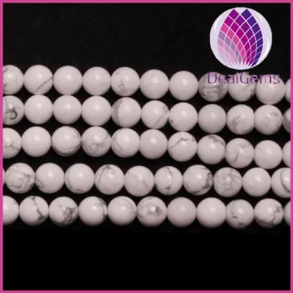 Deai Gems 8mm howlite round beads